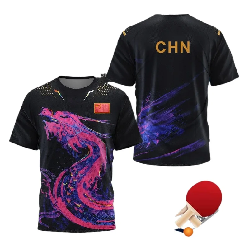Badminton Aesthetic - CHINA Dragon Tafeltennis Grafische T-shirt voor